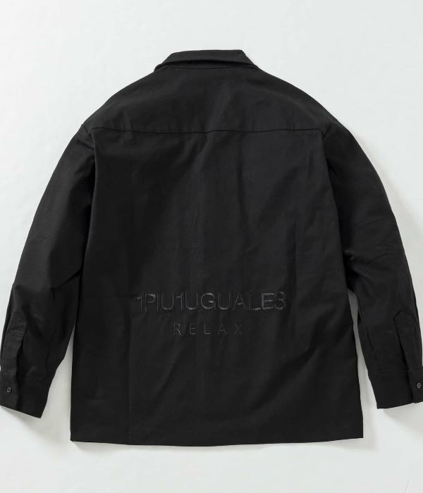 1PIU1UGUALE3 オーバーシャツ 1PIU1UGUALE3 RELAX バック刺繍ロゴワイドシャツ メンズ オーバー