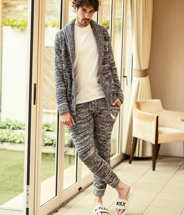 1PIU1UGUALE3 RELAX SALE セール 折り鶴刺繍ニットパンツ カジュアル