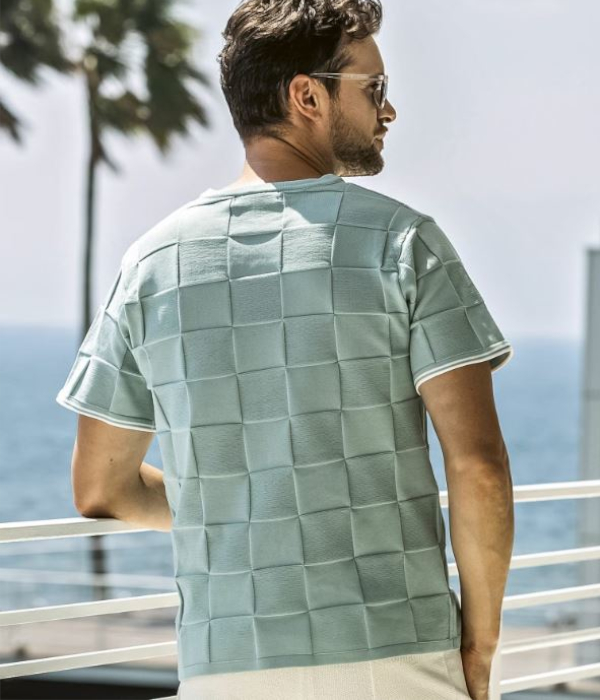 ブロックニットTシャツ メンズ 半袖 1PIU1UGUALE3 RELAX カジュアル スポーツ リゾート ルームウェア ウノピゥウノウグァーレトレ リラックス | 1PIU1UGUALE3 RELAX | 10