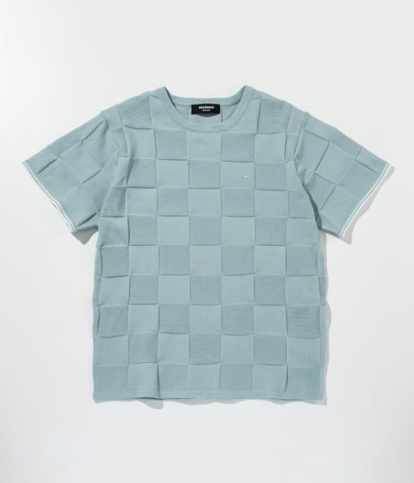 ブロックニットTシャツ メンズ 半袖 1PIU1UGUALE3 RELAX カジュアル スポーツ リゾート ルームウェア ウノピゥウノウグァーレトレ リラックス | 1PIU1UGUALE3 RELAX | 02