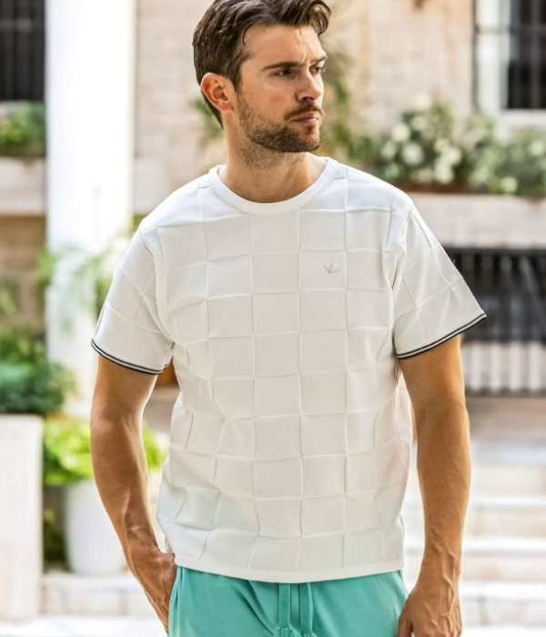 ブロックニットTシャツ メンズ 半袖 1PIU1UGUALE3 RELAX カジュアル スポーツ リゾート ルームウェア ウノピゥウノウグァーレトレ リラックス | 1PIU1UGUALE3 RELAX | 06
