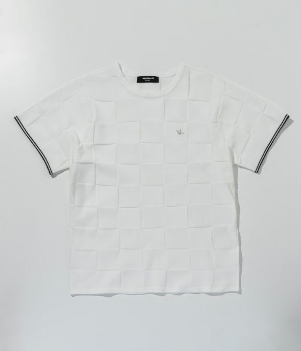 ブロックニットTシャツ メンズ 半袖 1PIU1UGUALE3 RELAX カジュアル スポーツ リゾート ルームウェア ウノピゥウノウグァーレトレ リラックス | 1PIU1UGUALE3 RELAX | 01