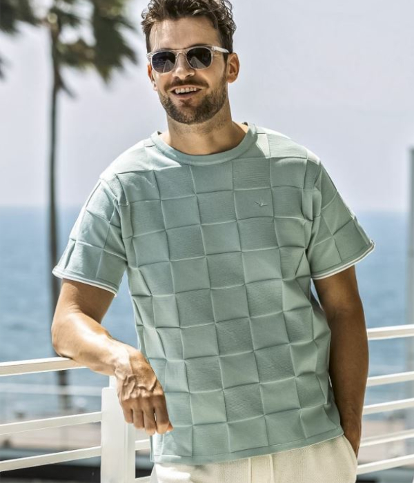 ブロックニットTシャツ メンズ 半袖 1PIU1UGUALE3 RELAX カジュアル スポーツ リゾート ルームウェア ウノピゥウノウグァーレトレ リラックス | 1PIU1UGUALE3 RELAX | 09