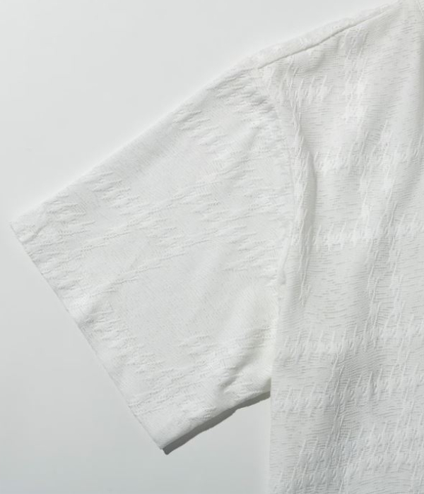 ランダムハウンドトゥースジャガードTシャツ 半袖 メンズ 1PIU1UGUALE3 RELAX カジュアル スポーツ リゾート ウノピゥウノウグァーレトレ リラックス | 1PIU1UGUALE3 RELAX | 06