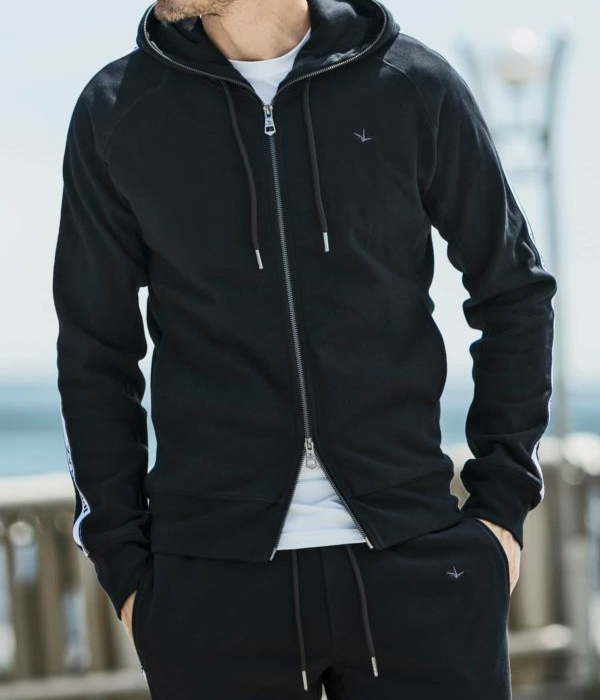 1PIU1UGUALE3 RELAX サイドラインスウェットジップパーカー スウェット