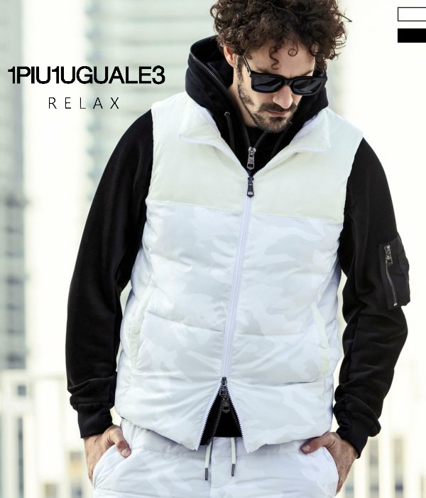 【1PIU1UGUALE3 RELAX】中綿ベスト 1PIU1UGUALE3 RELAX SALE セール 中綿ベスト メンズ カジュアル
