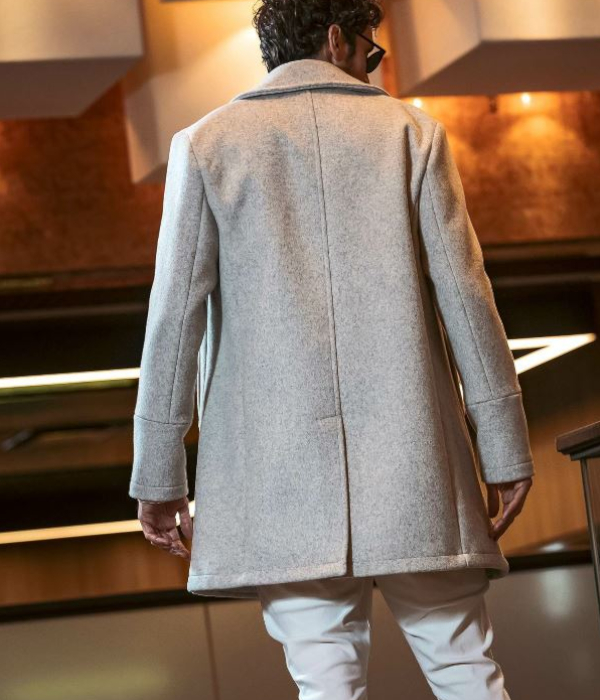 24AW◆1PIU1UGUALE3 RELAX◆ダブルブレストウールミドルコート 1PIU1UGUALE3 RELAX ウールコート メンズ ダブルブレスト