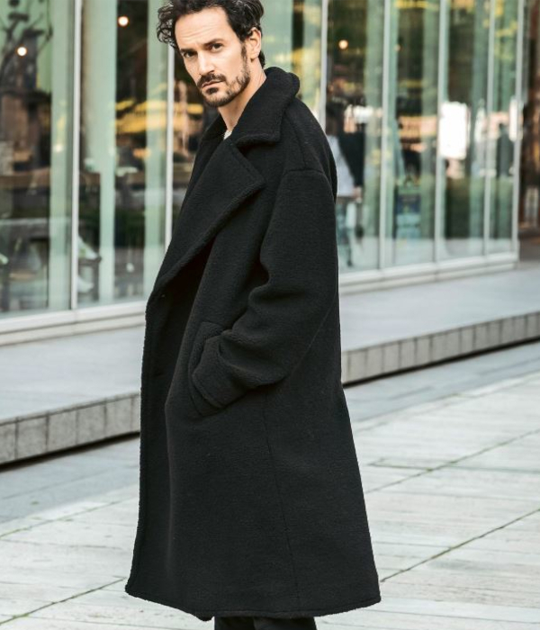 1PIU1UGUALE3 RELAX ダブルボアロングコート 男性 アウター 冬 大人