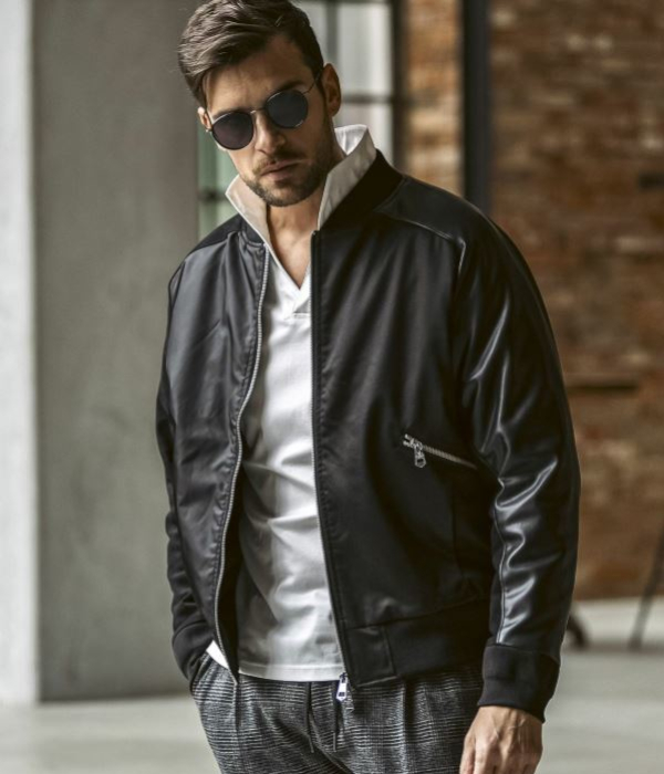 1PIU1UGUALE3 RELAX ブライトストレッチクレイジーブルゾン メンズ MA