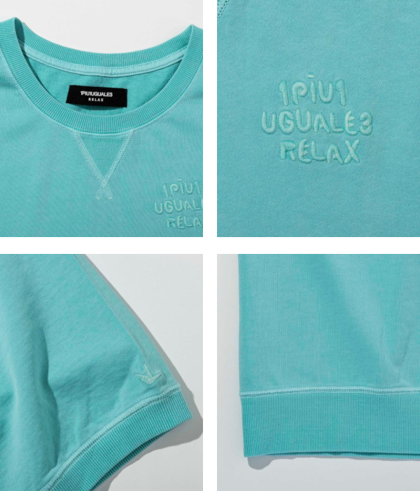 ロゴ刺繍ピグメントスウェットTシャツ メンズ 半袖 1PIU1UGUALE3 RELAX カジュアル スポーツ ルームウェア ウノピゥウノウグァーレトレ リラックス | 1PIU1UGUALE3 RELAX | 15