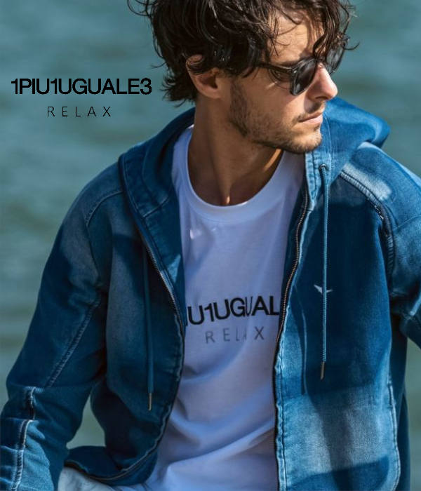 1PIU1UGUALE3 RELAX カモ柄ジョグデニムパーカー メンズ フーディ