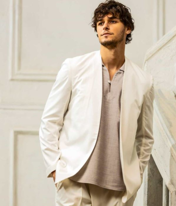 1PIU1UGUALE3 RELAX セットアップ メンズ ノーカラー スーツ 上下