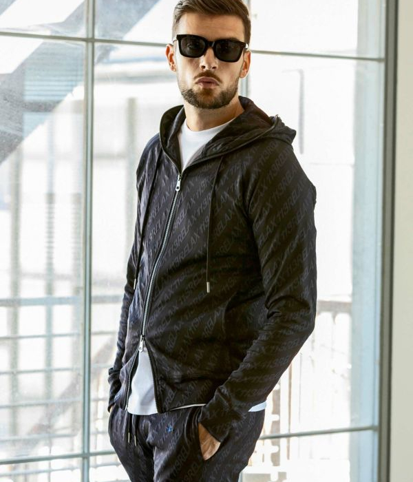 1PIU1UGUALE3 RELAX セットアップ ジャージ 総柄ジャガードパーカー