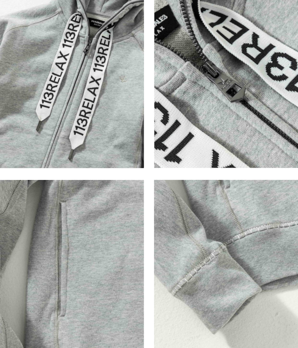 1PIU1UGUALE3 RELAX セットアップ 上下セット ステッチパーカー&パンツ