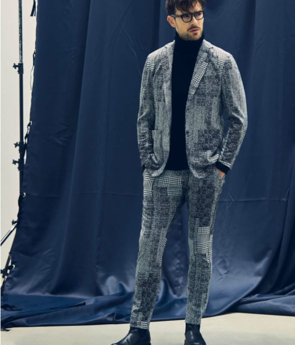 1PIU1UGUALE3 RELAX ジャガードセットアップ メンズ 千鳥格子 スーツ