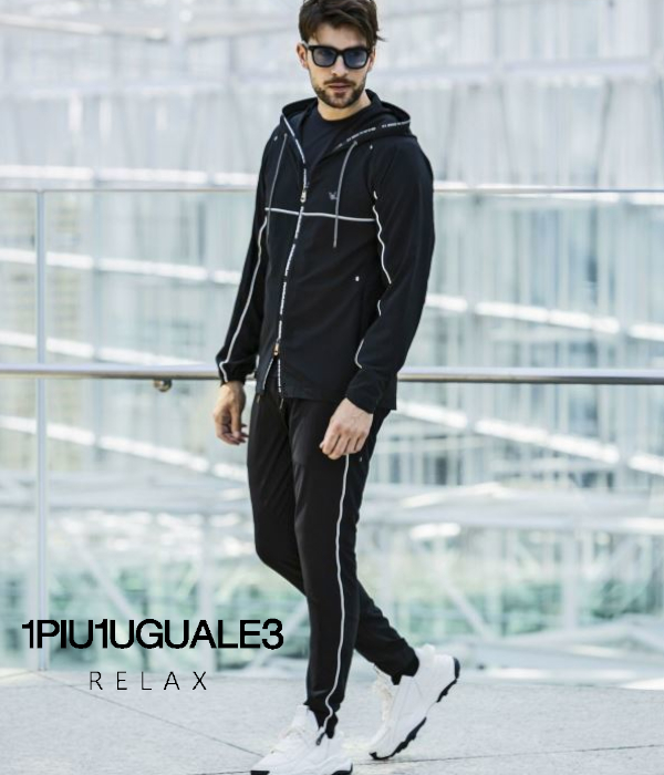 1PIU1UGUALE3 RELAX セットアップ メンズ パイピング スポーツ 上下