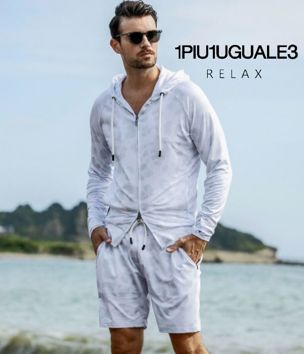 1PIU1UGUALE3 RELAX セットアップ ラッシュガード メンズ レジャー