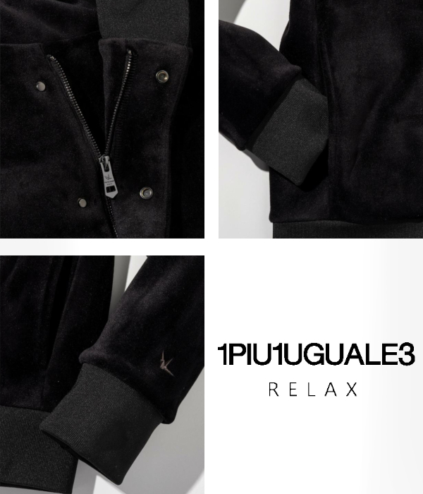 1PIU1UGUALE3 RELAX セットアップ メンズ ベロア 男性 上下セット