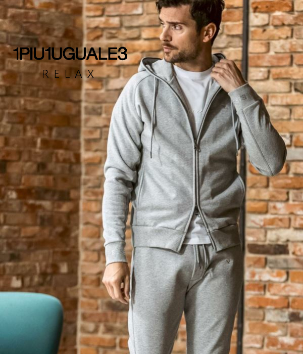 1PIU1UGUALE3 RELAX セットアップ メンズ スウェット ラインストーン