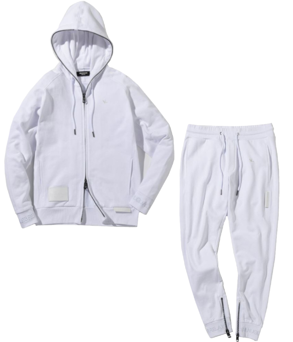 1PIU1UGUALE3 RELAX セットアップ メンズ レザーパッチ スウェット