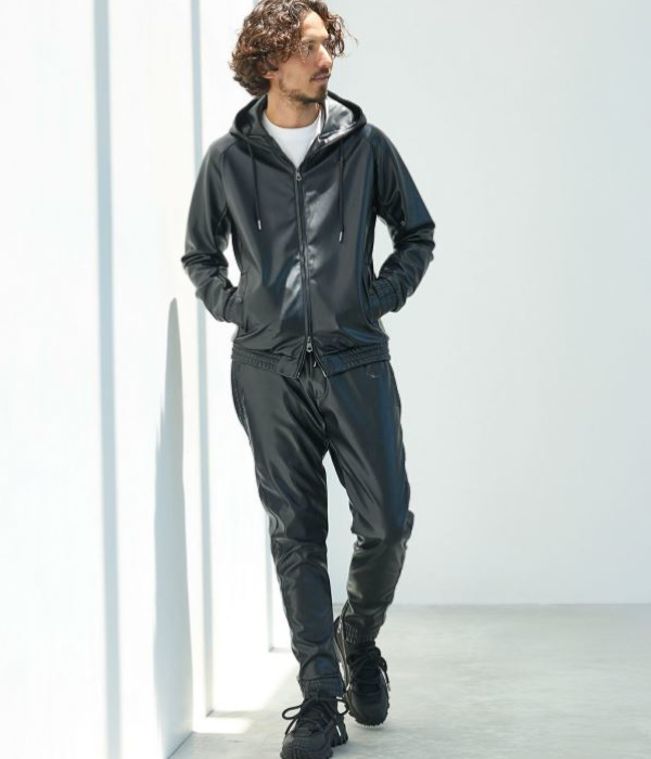 1PIU1UGUALE3 RELAX セットアップ メンズ フェイクレザー