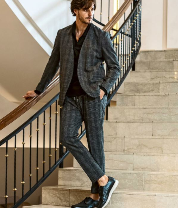 1PIU1UGUALE3 RELAX セットアップ メンズ ノーカラー スーツ 上下