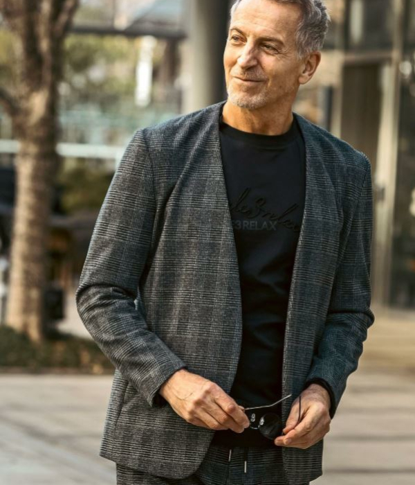 1PIU1UGUALE3 RELAX セットアップ メンズ ノーカラー スーツ 上下