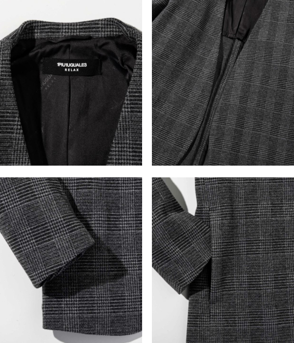 【1piu1uguale3】セットアップスーツ※2回着用、クリーニング済み 1PIU1UGUALE3 RELAX セットアップ メンズ ノーカラー スーツ 上下