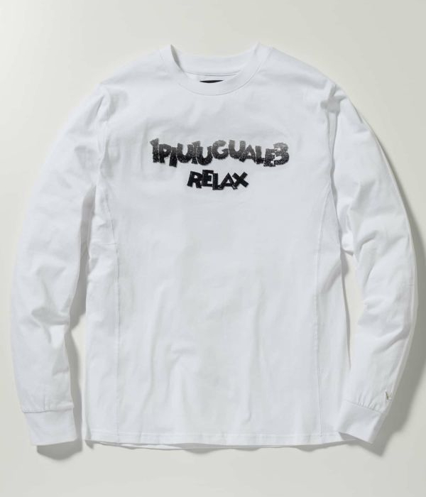 1PIU1UGUALE3 RELAX グラデーション3DロゴTシャツ 長袖 ロンT 1PIU1UGUALE3 RELAX グラデーション3DロゴロングTシャツ 長袖