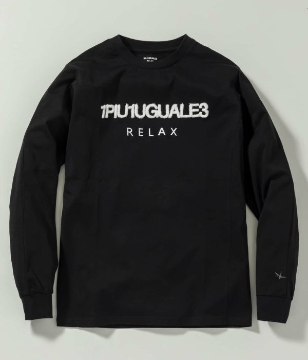 【主役級】1PIU1UGUALE3 RELAX ボアロゴ刺繍ロングTシャツ 1PIU1UGUALE3 RELAX ボアロゴ刺繍ロングTシャツ 長袖 ロンT