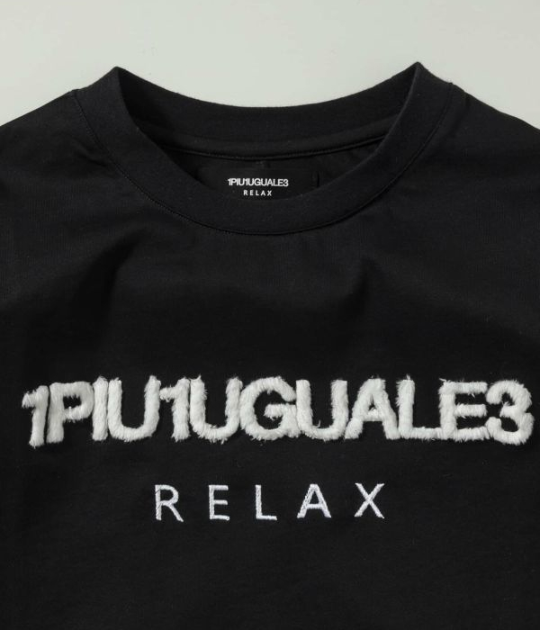 1PIU1UGUALE3 RELAX ボアロゴ刺繍ロングTシャツ 長袖 ロンT