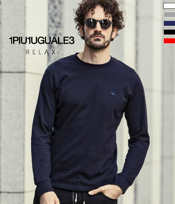 1PIU1UGUALE3 RELAX ベーシックTシャツ 長袖 ロンT カットソー メンズ