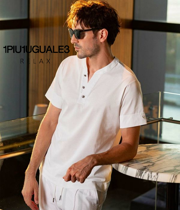 1PIU1UGUALE3 RELAX ヘンリーネックTシャツ メンズ 半袖 カットソー