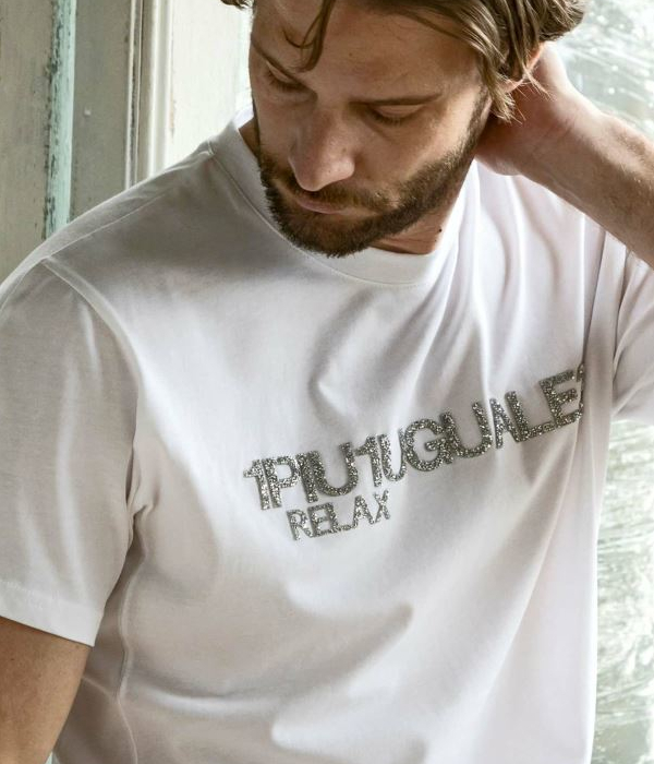 国内発送【1PIU1UGUALE3 RELAX】スパークリングロゴ半袖Tシャツ 1PIU1UGUALE3 RELAX スパークリングロゴTシャツ メンズ 半袖