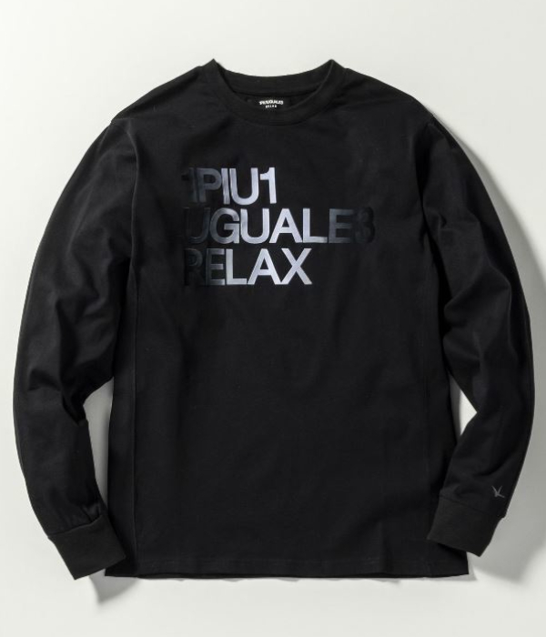【1PIU1UGUALE3 RELAX】グラデーション ロゴ ロングTシャツ 1PIU1UGUALE3 RELAX グラデーション3DロゴロングTシャツ | ウノ