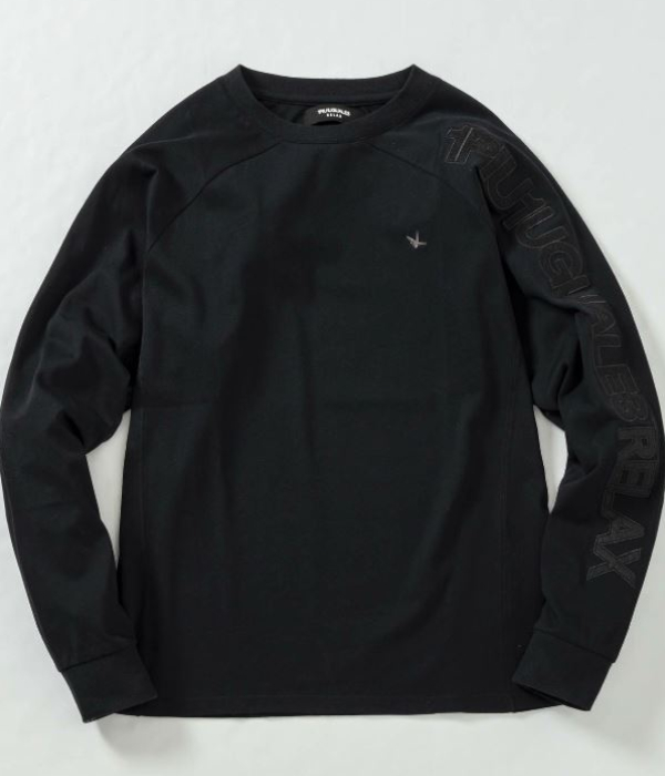1PIU1UGUALE3 RELAX 袖ロゴアップリケTシャツ 長袖 メンズ カットソー