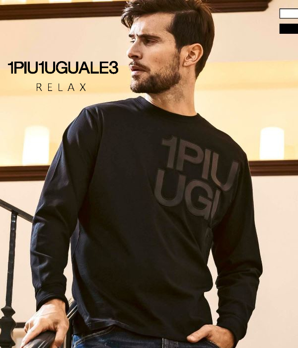 人気■1PIU1UGUALE3 RELAX■袖ロゴアップリケ ロングTシャツ ウノ ピゥ ウノ ウグァーレ トレ リラックス 1PIU1UGUALE3 RELAX