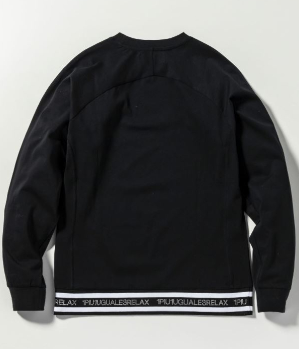 1PIU1UGUALE3 RELAX ラインストーンヘムTシャツ 長袖 メンズ