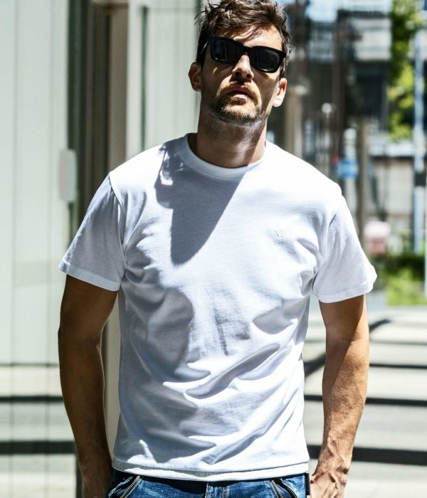 1PIU1UGUALE3 RELAX ヘムロゴTシャツ 半袖 メンズ カットソー 1PIU1UGUALE3 RELAX ヘムロゴTシャツ メンズ 半袖 カットソー