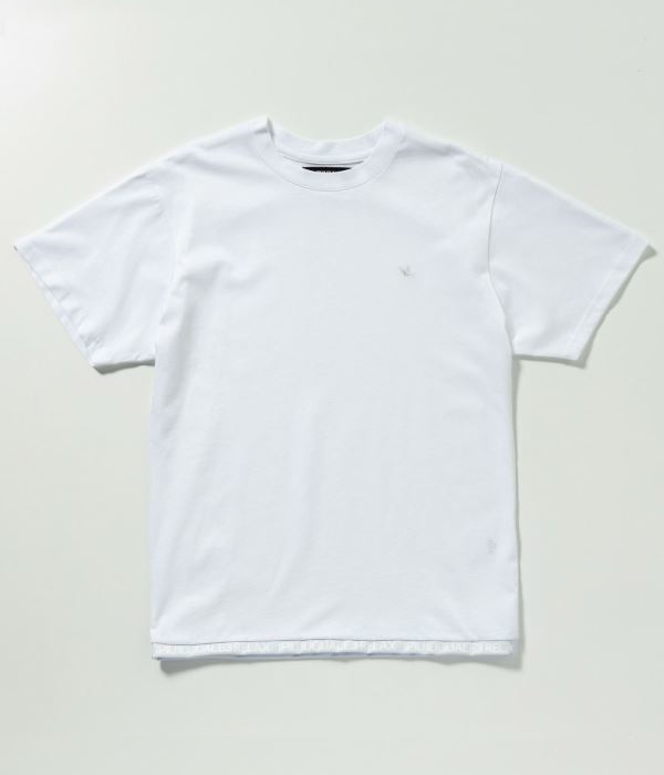 1PIU1UGUALE3 RELAX ヘムロゴTシャツ メンズ 半袖 カットソー