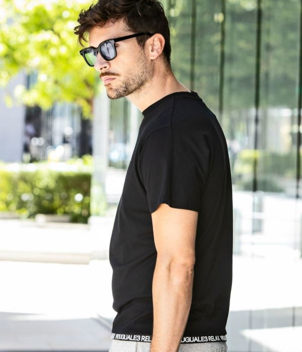 1PIU1UGUALE3 RELAX ヘムロゴTシャツ 半袖 メンズ カットソー 1PIU1UGUALE3 RELAX ヘムロゴTシャツ メンズ 半袖 カットソー