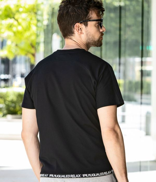 1PIU1UGUALE3 RELAX ヘムロゴTシャツ 半袖 メンズ カットソー 1PIU1UGUALE3 RELAX ヘムロゴTシャツ メンズ 半袖 カットソー
