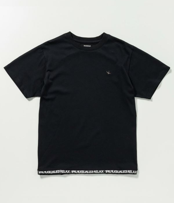 【1PIU1UGUALE3 RELAX】ヘムロゴ半袖Tシャツ 2色展開 要在庫確認 1PIU1UGUALE3 RELAX ヘムロゴTシャツ メンズ 半袖 カットソー