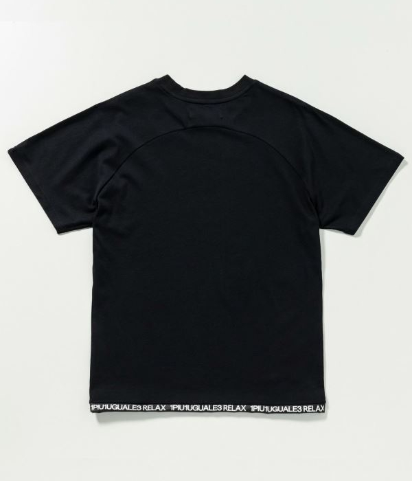 1PIU1UGUALE3 RELAX ヘムロゴTシャツ メンズ 半袖 カットソー