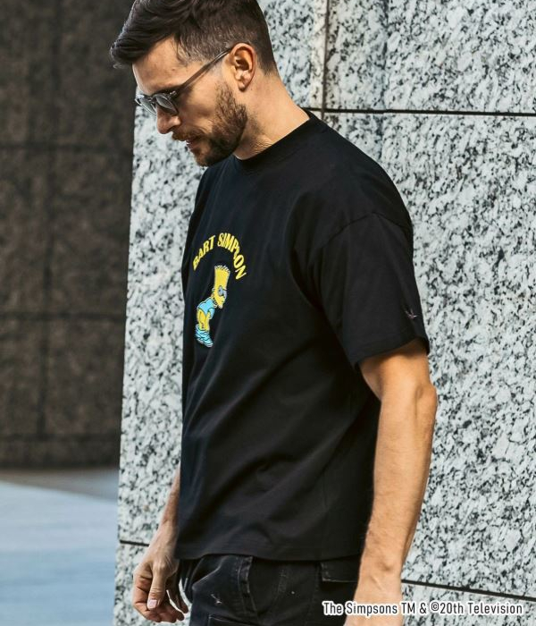 注目■1PIU1UGUALE3 RELAX■× THE SIMPSONSコラボ 半袖Tシャツ 1PIU1UGUALE3 RELAX The Simpsons Tシャツ メンズ 半袖