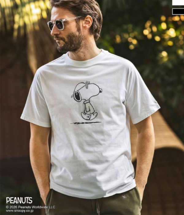 【スヌーピー】ジョー・クール半袖Tシャツ メンズ カットソー 1PIU1UGUALE3 RELAX カジュアル スポーツ ストリート ウノピゥウノウグァーレトレ リラックス | 1PIU1UGUALE3 RELAX