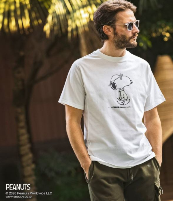 【スヌーピー】ジョー・クール半袖Tシャツ メンズ カットソー 1PIU1UGUALE3 RELAX カジュアル スポーツ ストリート ウノピゥウノウグァーレトレ リラックス | 1PIU1UGUALE3 RELAX | 03