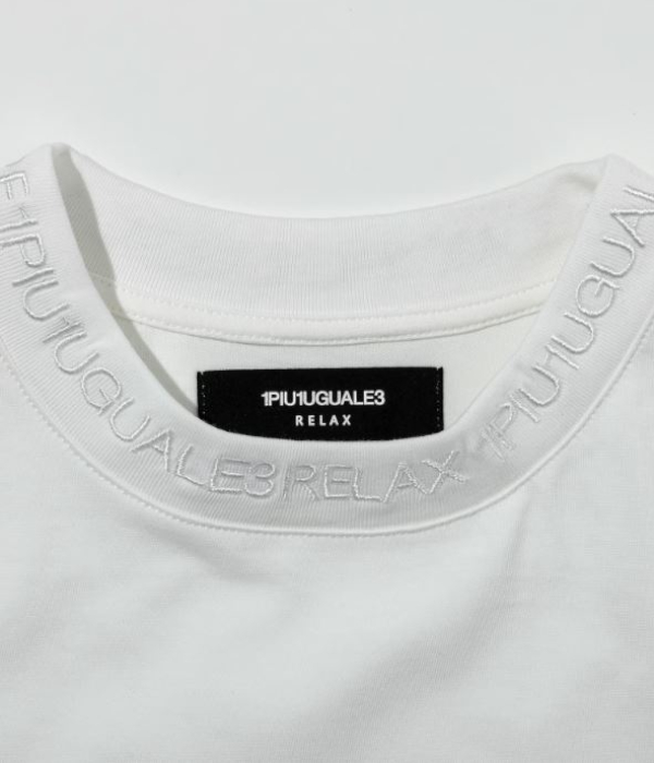 グロッシー刺繍ネックロゴTシャツ メンズ 半袖 1PIU1UGUALE3 RELAX カットソー カジュアル スポーツ ウノピゥウノウグァーレトレ リラックス | 1PIU1UGUALE3 RELAX | 07
