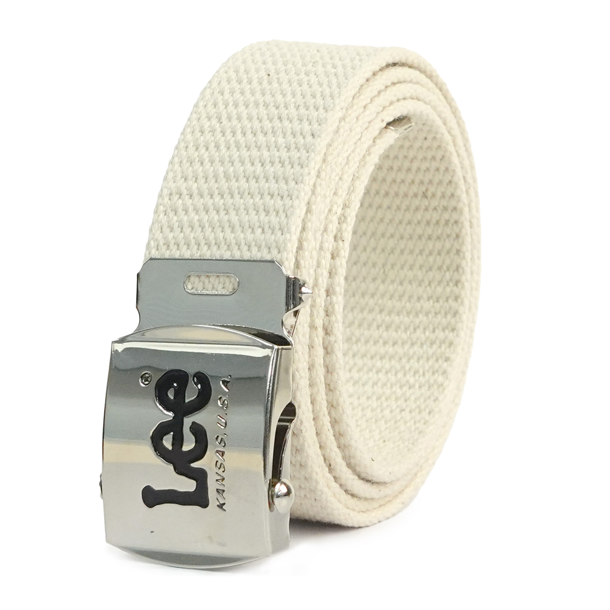 Lee（リー） ベルト メンズ 0120606 32mm GIベルト コットン シルバー