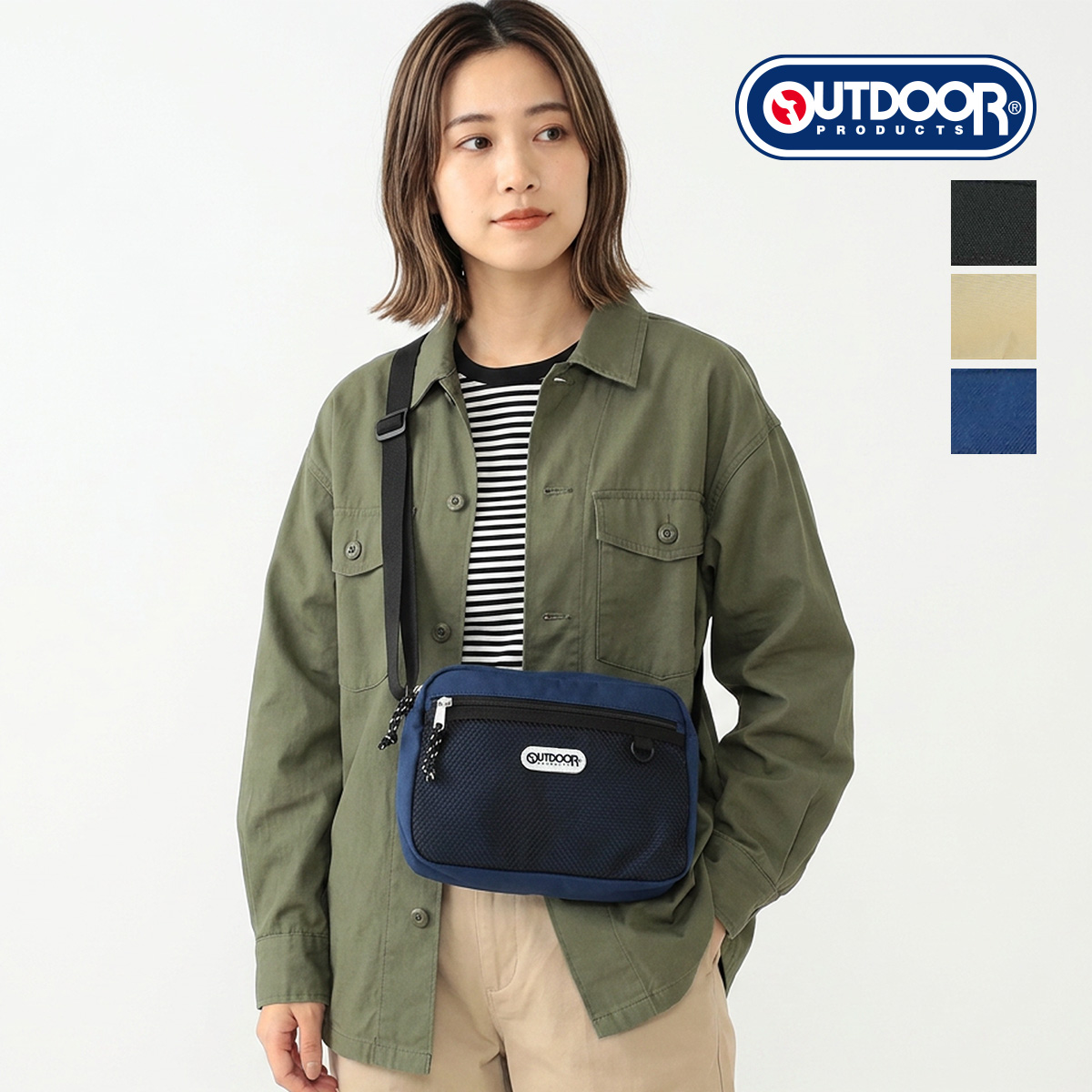 OUTDOOR PRODUCTS メッシュワンショルダーバッグ USA製 90s アウトドアプロダクツ ショルダーバッグ メッシュポケット 斜めがけ